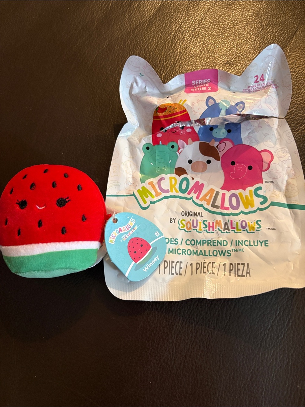 Squishmallows Micromallows Kids Red & Green Watermelon Plush
